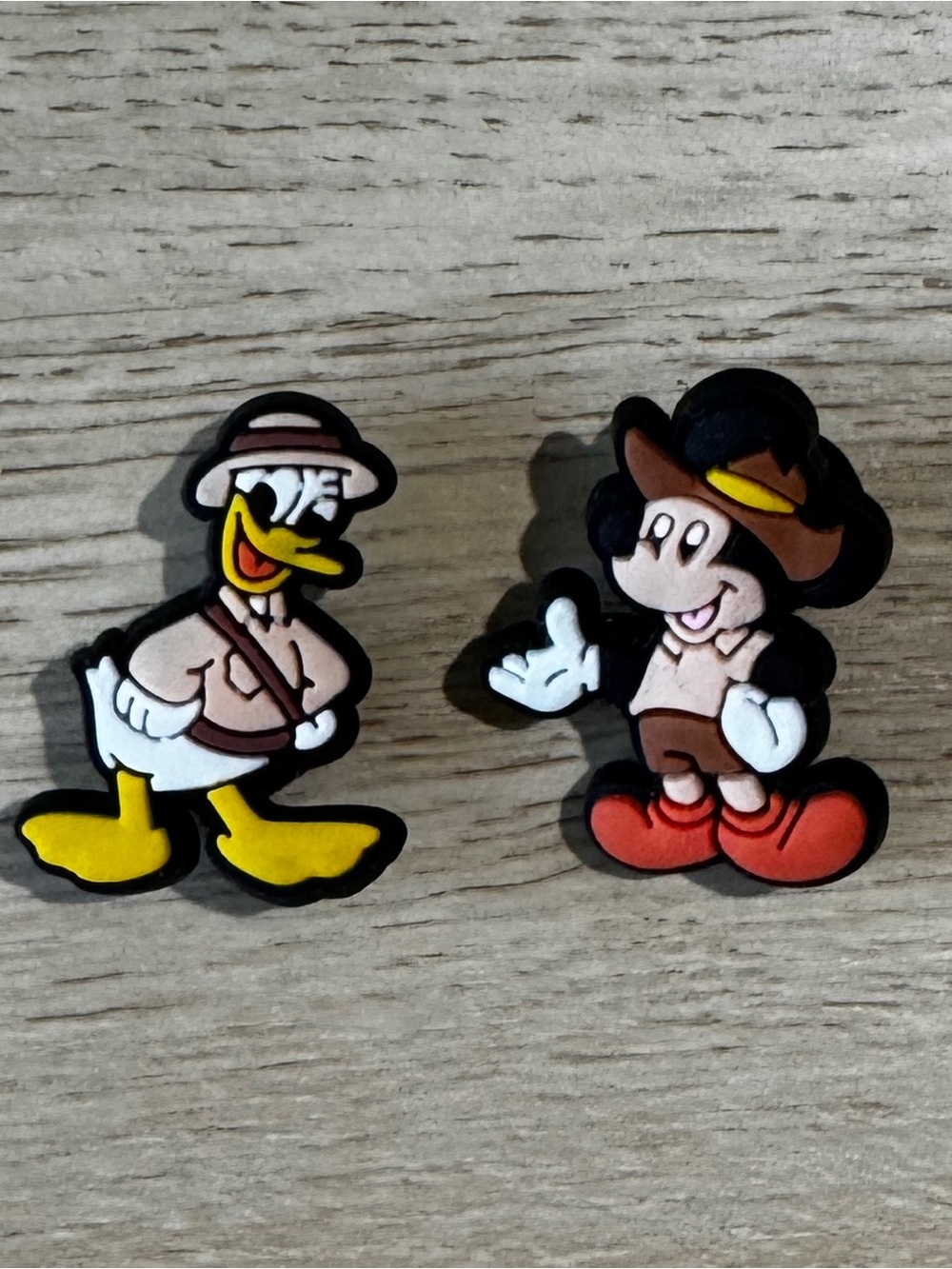 Disney Animal Kingdom Safari Crocs Jibbitz Charms Donald and Mickey